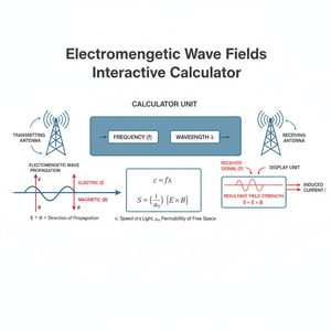 Electromagnetic Wave Fields Interactive Calculator Technical Diagram