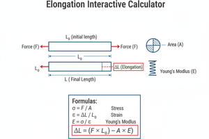 Elongation Interactive Calculator Technical Diagram