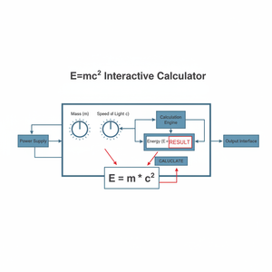 E=mc² Interactive Calculator Technical Diagram