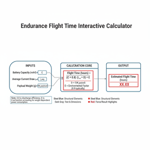 Endurance Flight Time Interactive Calculator Technical Diagram