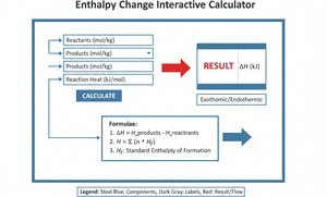 Enthalpy Change Interactive Calculator Technical Diagram