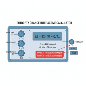 Entropy Change Interactive Calculator Technical Diagram