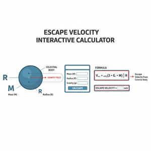 Escape Velocity Interactive Calculator Technical Diagram