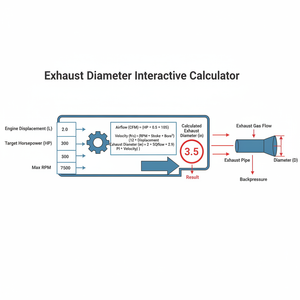Exhaust Diameter Interactive Calculator Technical Diagram