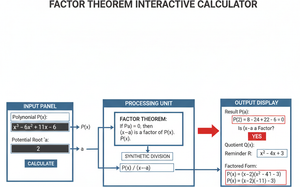 Factor Theorem Interactive Calculator Technical Diagram