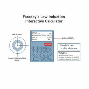Faradays Law Induction Interactive Calculator Technical Diagram