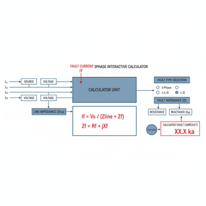 Fault Current 3phase Interactive Calculator Technical Diagram