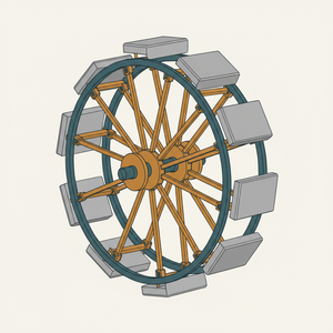 Feathering Paddle Wheel diagram