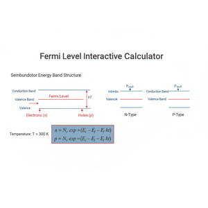 Fermi Level Interactive Calculator Technical Diagram