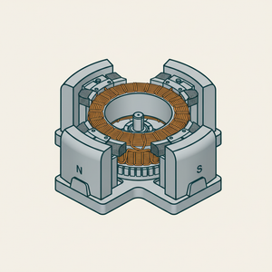 Four-pole Ring Armature diagram