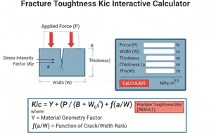 Fracture Toughness Kic Interactive Calculator Technical Diagram