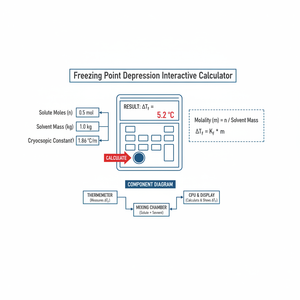 Freezing Point Depression Interactive Calculator Technical Diagram