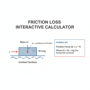 Friction Loss Interactive Calculator Technical Diagram