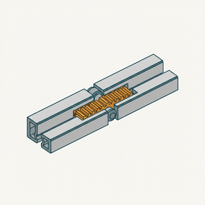 Geared Continuous Hinge diagram