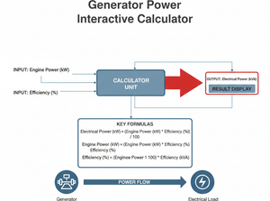 Generator Power Interactive Calculator Technical Diagram