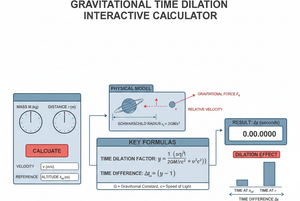 Gravitational Time Dilation Interactive Calculator Technical Diagram
