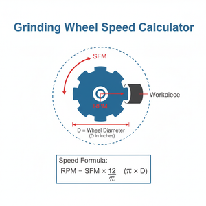 Grinding Wheel Speed Calculator Technical Diagram