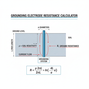 Grounding Electrode Resistance Calculator Technical Diagram