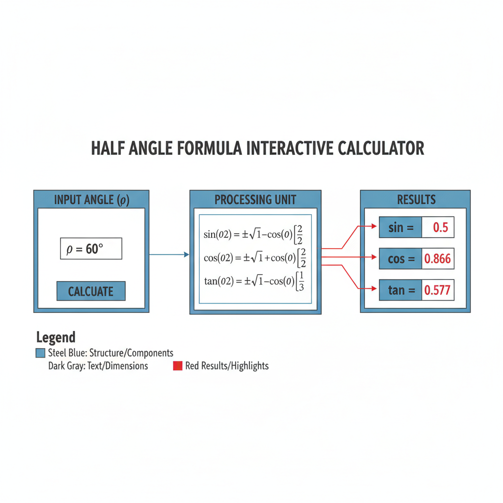 Half Angle Formula Interactive Calculator | FIRGELLI