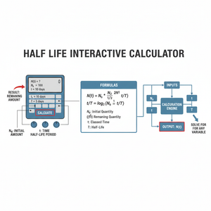 Half Life Interactive Calculator Technical Diagram