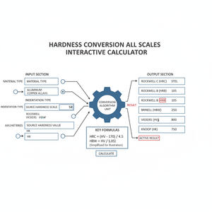Hardness Conversion All Scales Interactive Calculator Technical Diagram