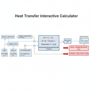 Heat Transfer Interactive Calculator Technical Diagram