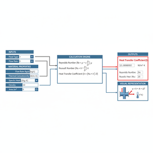 Heat Transfer Coefficient Interactive Calculator Technical Diagram