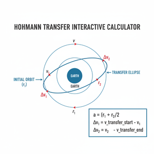 Hohmann Transfer Interactive Calculator Technical Diagram