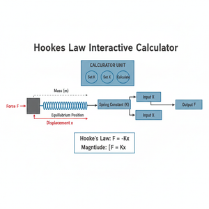 Hookes Law Interactive Calculator Technical Diagram
