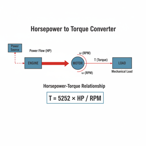 Horsepower to Torque Converter Technical Diagram