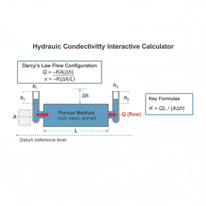 Hydraulic Conductivity Interactive Calculator Technical Diagram