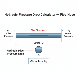 Hydraulic Pressure Drop Calculator   Pipe Hose Technical Diagram