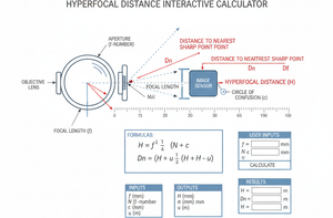 Hyperfocal Distance Interactive Calculator Technical Diagram