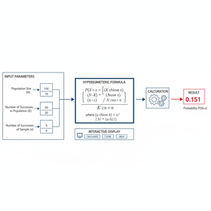 Hypergeometric Distribution Interactive Calculator Technical Diagram