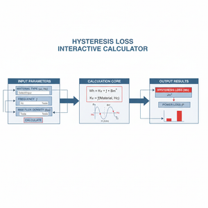 Hysteresis Loss Interactive Calculator Technical Diagram