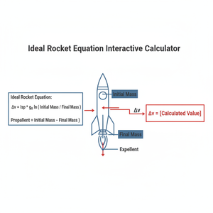 Ideal Rocket Equation Interactive Calculator Technical Diagram