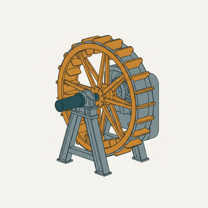 Impact Water Wheel diagram