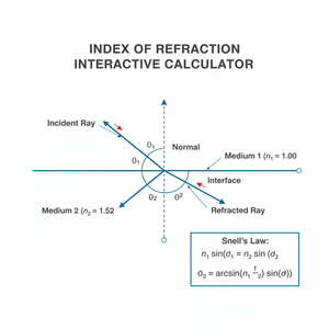 Index Of Refraction Interactive Calculator Technical Diagram
