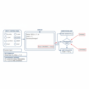 Infinite Series Convergence Interactive Calculator Technical Diagram