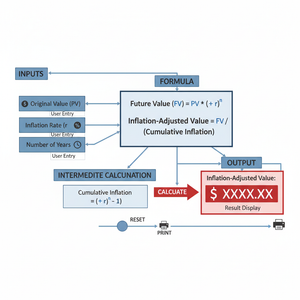 Inflation Adjusted Value Interactive Calculator Technical Diagram
