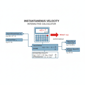 Instantaneous Velocity Interactive Calculator Technical Diagram