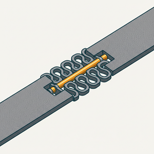 Interlocking Belt Lacing diagram