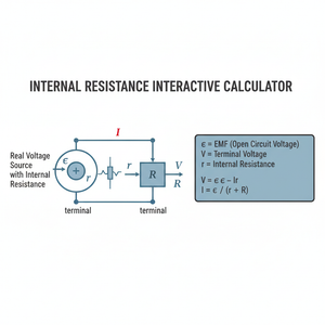 Internal Resistance Interactive Calculator Technical Diagram