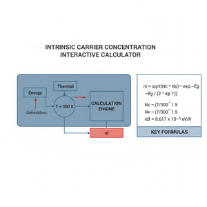 Intrinsic Carrier Concentration Interactive Calculator Technical Diagram