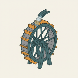 Iron Overshot Wheel diagram