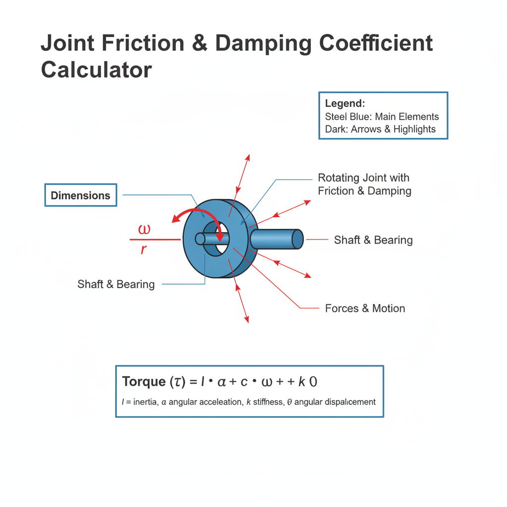 Joint Friction & Damping Coefficient Interactive Calculator