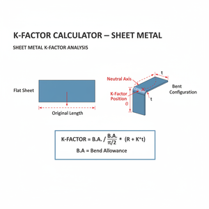 K Factor Calculator   Sheet Metal Technical Diagram