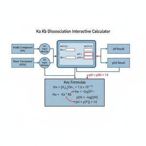 Ka Kb Dissociation Interactive Calculator Technical Diagram