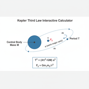 Kepler Third Law Interactive Calculator Technical Diagram