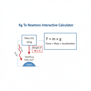 Kg To Newtons Interactive Calculator Technical Diagram